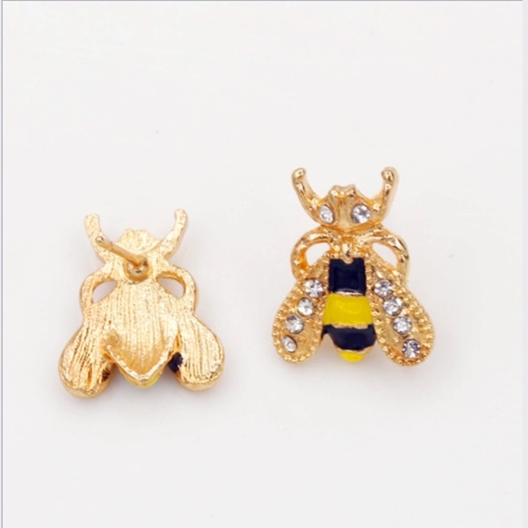 Jewelry - Gold Filled Cubic Zirconia Bee Earrings